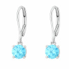 Ocelové náušnice s krystalem Swarovski Brilla - Tyrkysová