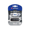 Verbatim USB flash disk, USB 3.0 (3.2 Gen 1), 16GB, V3, Store N Go, čierny, 49172, USB A, s výsuvným konektorom