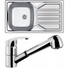 Set Sinks (dřez Okio 780 M 0,5 mm matný + baterie Legenda S Chrom - lesklý) OK780MLESCL