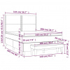 vidaXL Posteľný rám boxspring s matracom modrý 140x200 cm látka - Modrá - 19318-160901