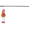 Trixie Xmas Reindeer Rod - vianočný hrací prút so sobom, 45 cm, plast/plyš