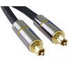 PremiumCord Optický audio kabel Toslink, OD:7mm, Gold-metal design + Nylon 3m kjtos7-3