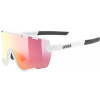 Uvex Sportstyle 236 Small Set - white mat/mirror red + clear uni