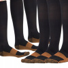 Čierne nylonové kompresné podkolienky 3 páry, unisex, preventívne, veľkosť 39-44