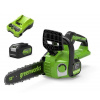 24V Greenworks GD24CS30K4 nabíjačka sady reťazovej píly + 4Ah batéria