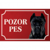 Cane Corso - Kovová tabuľka POZOR PES