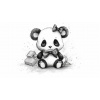 Obraz – Panda S Mašľou Deti – AiArt 16:9