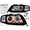 AUDI A6 C5 4B 97-01 LAMPY svetlomety BLACK RINGI