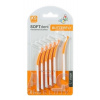 Medzizubné kefky SOFTdent Butterfly XS 0,4 mm zahnuté, oranžové 1x6 ks