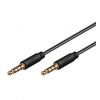 PremiumCord Kábel Jack 3.5mm 4 pinový M/M, 2m kjack4mm2