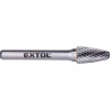 EXTOL INDUSTRIAL 8703754 fréza karbidová, kulatý oblouk, pr.10x20mm/stopka 6mm,sek střední (double-cut)
