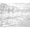 ZUTY Bodkovanie - LODE V PRÍSTAVE Rámovanie: vypnuté plátno na rám, Rozmer: 80x100 cm