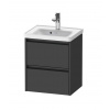 Duravit Ketho.2 Umývadlová skrinka, 55x48x38 cm, 2 zásuvky, grafit mat K25280049490000
