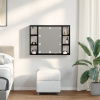vidaXL LED zrkadlová skrinka - Čierny dub - 76x15x55 cm - Vyrobené z inžinierskeho dreva 862104