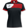 Joma Polokošeľa POLO CREW II S/S BLACK-RED WOMAN Veľkosť: XS