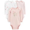CARTER'S Body dlhý rukáv Pink Sheeps dievča LBB 3ks 18m