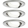 Paulmann 92456 Nova Coin LED vstavané svetlo sada 3 ks LED 2.8 W železo (kartáčovamé); 92456
