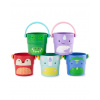 SKIP HOP Zoo hračka do vody vedierka Stack&Pour 5ks, 9m+