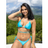 Dámske dvojdielne plavky VSB BALI tyrkys , Zvoľte veľkosť plavkovej podprsenky 65/C-D, Zvoľte veľkosť plavkové nohavičky XXS