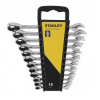 Stanley STMT82847-0 12dílná sada ráčnových očkoplochých klíčů - 8 - 19 mm
