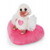 NICI plyš Love Bílá labuť se srdíčkem 10cm, GREEN