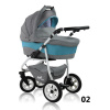 Kombinovaný kočík Prampol Soft Line : Autosedačka (vajíčko) - S autosedačkou, Farba - 02