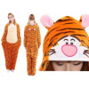 Pyžamo, župán - Onesie (kombinézy) cheep 164 béžová, biela, hnedá, čierna, oranžová, ružová, viacnásobná (Tiger pyžamy kombinézy kigo onesie m 12 ch1x)