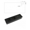 DELSO Zásuvkový modul Elegance - 2x 230V, 1x USB-C, 1x USB-A - Výrez vpravo
