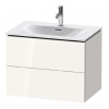Duravit L-Cube - Umývadlová skrinka 55x72x48 cm, 2 zásuvky, lesklá biela LC630602222