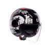 Dainese AGV ETERES E2206 HISTORY MATT BLACK/WHITE/RED Velkosť: M