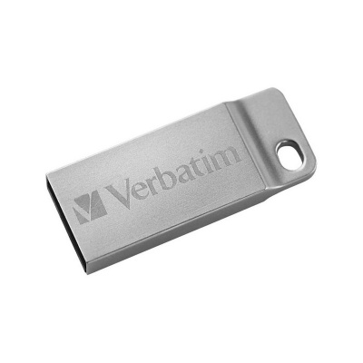 Verbatim USB flash disk, USB 2.0, 64GB, Metal Executive, Store N Go, strieborný, 98750, USB A, s pútkom