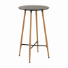 Barový stôl, čierna/dub, priemer 60 cm, IMAM