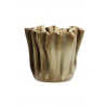 Madam Stoltz obal kvetináča dekoratívny z kameniny 18 x 17 cm HY25231.18 béžová ONE SIZE
