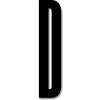 Písmeno Design Letters D akrylové 8 cm čierne