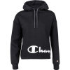 Champion HOODED SWEATSHIRT čierna,biela Dámska mikina XS