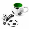 Futbalová sada - hrnček, podložka pod pohár a kľúčenka