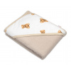 Detská osuška 100x100cm, froté bavlna, Míša - biela s potlačou Baby Nellys