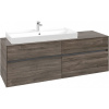 VILLEROY & BOCH Collaro závesná skrinka pod umývadlo na dosku (umývadlo vľavo), 4 zásuvky, 1600 x 500 x 548 mm, Stone Oak, C02900RK