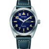 Pánske analógové hodinky Citizen Eco-Drive s koženým remienkom BM8560-45L