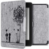 Puzdro KW Mobile Felt Dandelion Love - KW4848903 - pre Amazon Kindle Paperwhite 4 (2018) - šedé (KW Mobile obal na Amazon Kindle Paperwhite 4 (2018), vrecko, stojan, AutoSleep, motív Felt Dandelion Lo
