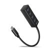 AXAGON HUE-M1C, 4x USB 3.2 Gen 1 MINI hub, kovový, kábel USB-C 20cm (HUE-M1C)