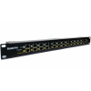 Patch panel POE Gigabit cat.5e 12p 1U Black 19