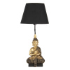 Stolná lampa Buddha, čierna