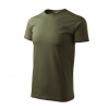 MALFINI ADLER 129 BASIC PÁNSKE BAVLNENÉ TRIČKO MILITARY ZELENÁ 69 - XXL
