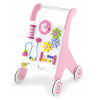 Viga Toys Drevené chodítko – edukačné, ružové 50178