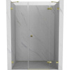 Mexen Lunar sprchové dvere výkyvné pravé 145 cm, transparentné, zlaté - 834S-145-050-50-00-P