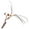 Hračka MAGIC CAT Natural Fun dřívko s provázky, korálky a rolničkou 6 cm