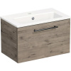 Kúpeľňová skrinka s umývadlom Intedoor TRENTA 60 cm dub wellington TRE MINI 60 1Z B D370