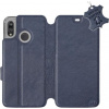 Kryt na mobil Flip puzdro na mobil Huawei P20 Lite - Modré - kožené - Blue Leather (5903226519842)