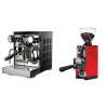 Rocket Espresso Appartamento TCA, black/black + Eureka Mignon Libra 65 All Purpose, CR ferrari red